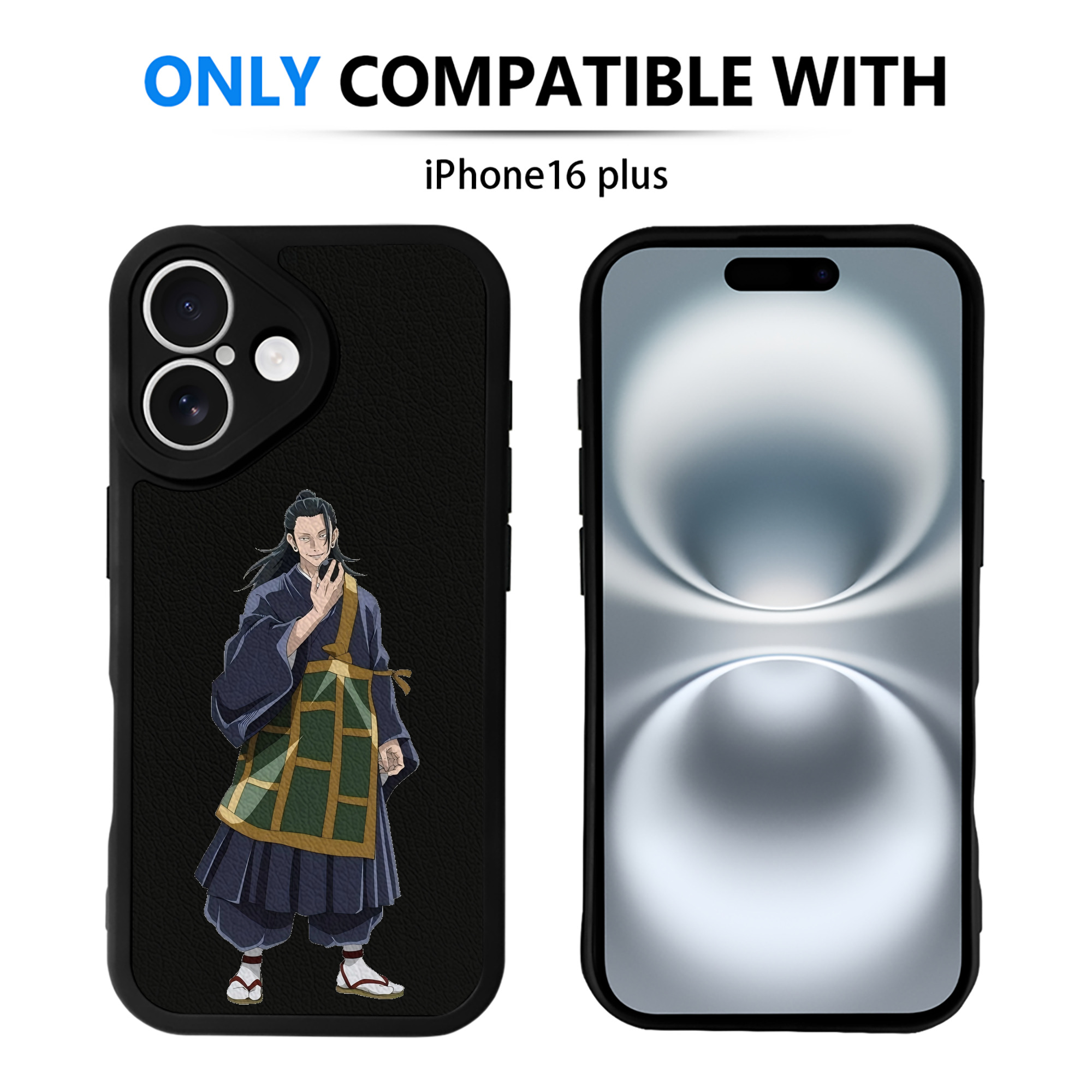（画像用） 呪術廻戦 Jujutsu Kaisen 【iPhone 16シリーズ対応】シリコンスマホケース（レザー調） 材質：シリコン